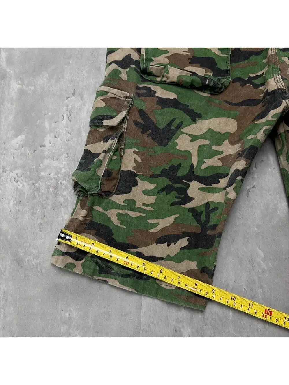 Y2K Camo Military Grunge Cargo Skater Shorts